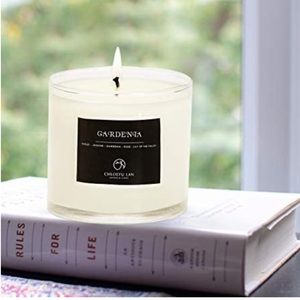 Chloefu LAN PGardenia Scented Candle Highly Scented, 7.1oz|45 Hour Long burn